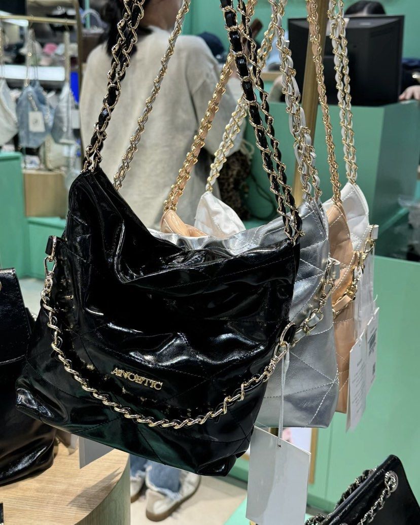 ★ANOETIC★ ANC DRAW CHAIN SHOULDER BAG_BLACK Anoetic] ANC DRAW CHAIN SHOULDER BAG_BLACK