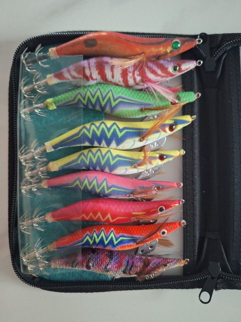 Assorted Egis (Category: Fishing) located in Singapore. Submitted by tetryo (Listing ID 1324622708, Image 1). Description: Beautiful and striking colours size 3.5 $3 each size 3 $2 each.