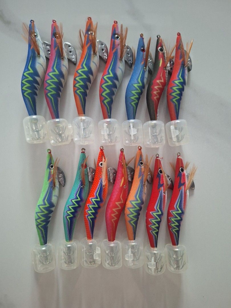 Assorted Egis (Category: Fishing) located in Singapore. Submitted by tetryo (Listing ID 1324622708, Image 3). Description: Beautiful and striking colours size 3.5 $3 each size 3 $2 each.