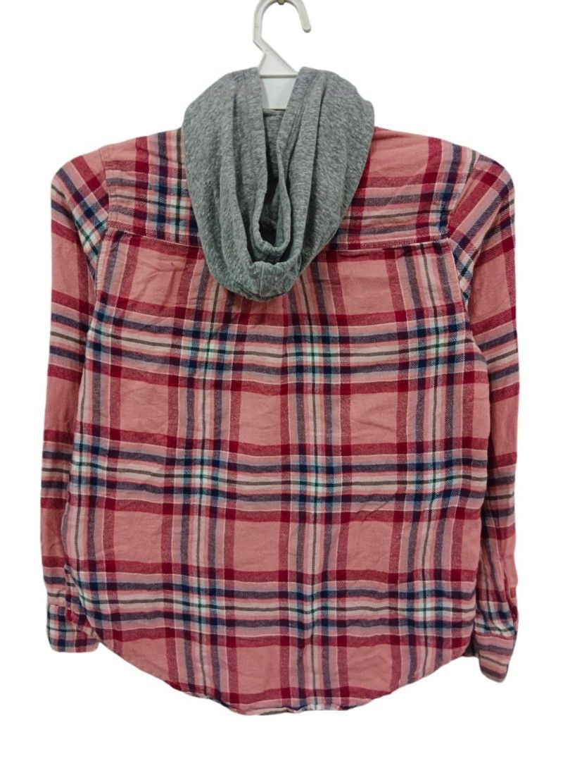 Abercrombie flannel hoodie discount