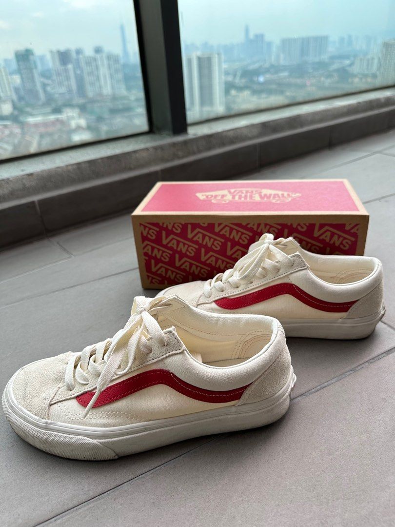 Vans marshmallow red cheap
