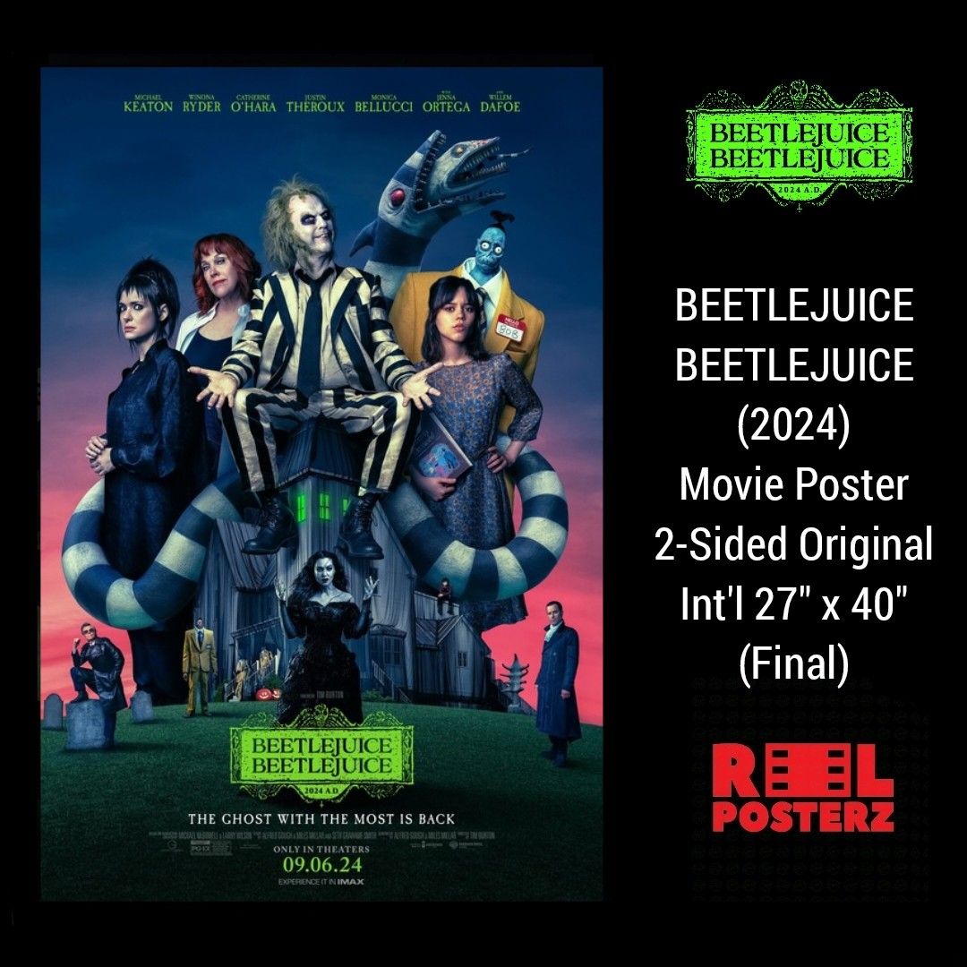 BEETLEJUICE BEETLEJUICE (2024) Movie Poster 2Sided Original