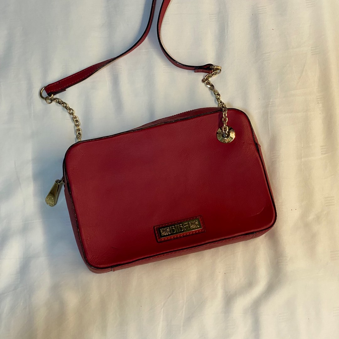 Biba Wine Red PU Crossbody Handbag RTP 70 Women s Fashion Bags Wallets Cross body Bags on Carousell