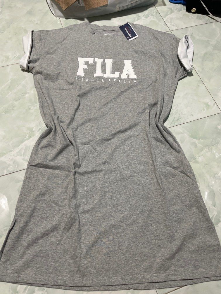 Brand new authentic grey fila dress cotton Xl ptp 63cm