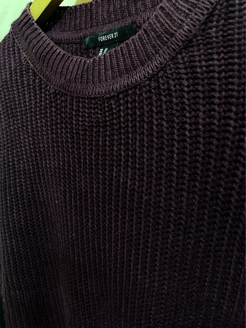 Burgundy sweater forever 21 store
