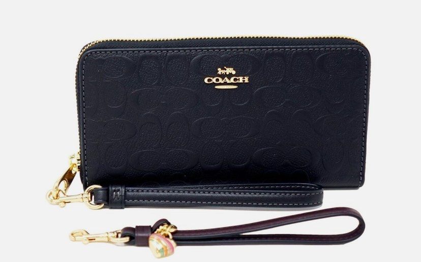 Coach Embossed Signature Zip Around Wallet Wristlet Limited Edition Luxury Bags Wallets on Carousell