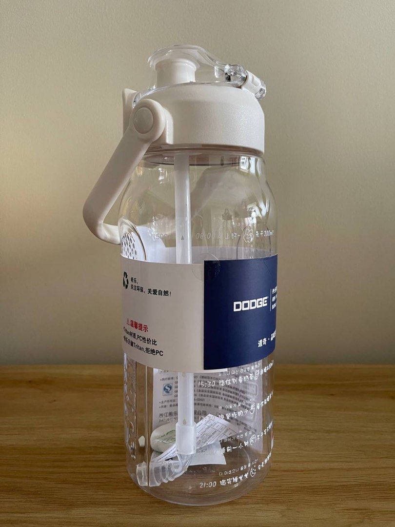 Dodge Tritan Water Bottle (Category: Water Bottles & Tumblers) located in Makati City. Submitted by minipiglet (Listing ID 1324709171, Image 3). Description: Material: Tritan（Baby Bottle Material） Color: White/Black/Violet/Green/Pink -BPA Free -Suitable For Travel, School, Office,Gym Capacity: 1500ml (₱450) 2.0L (₱500) Size:29.5cm*10.5cm (2.0L) 27*10cm (1.5L) Function: anti-fall and impact-resistant Tritan material, long-lasting, healthy, safe, c