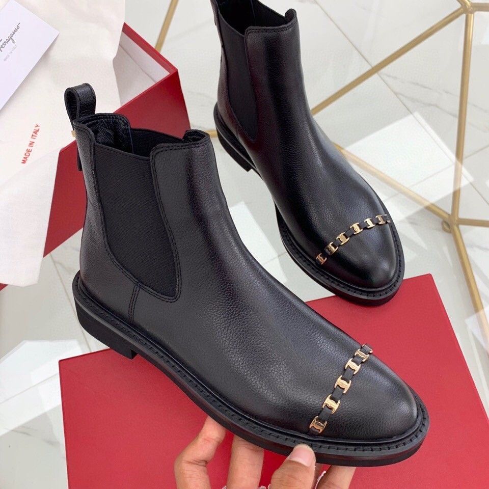 Salvatore ferragamo women's lario chelsea booties cheap