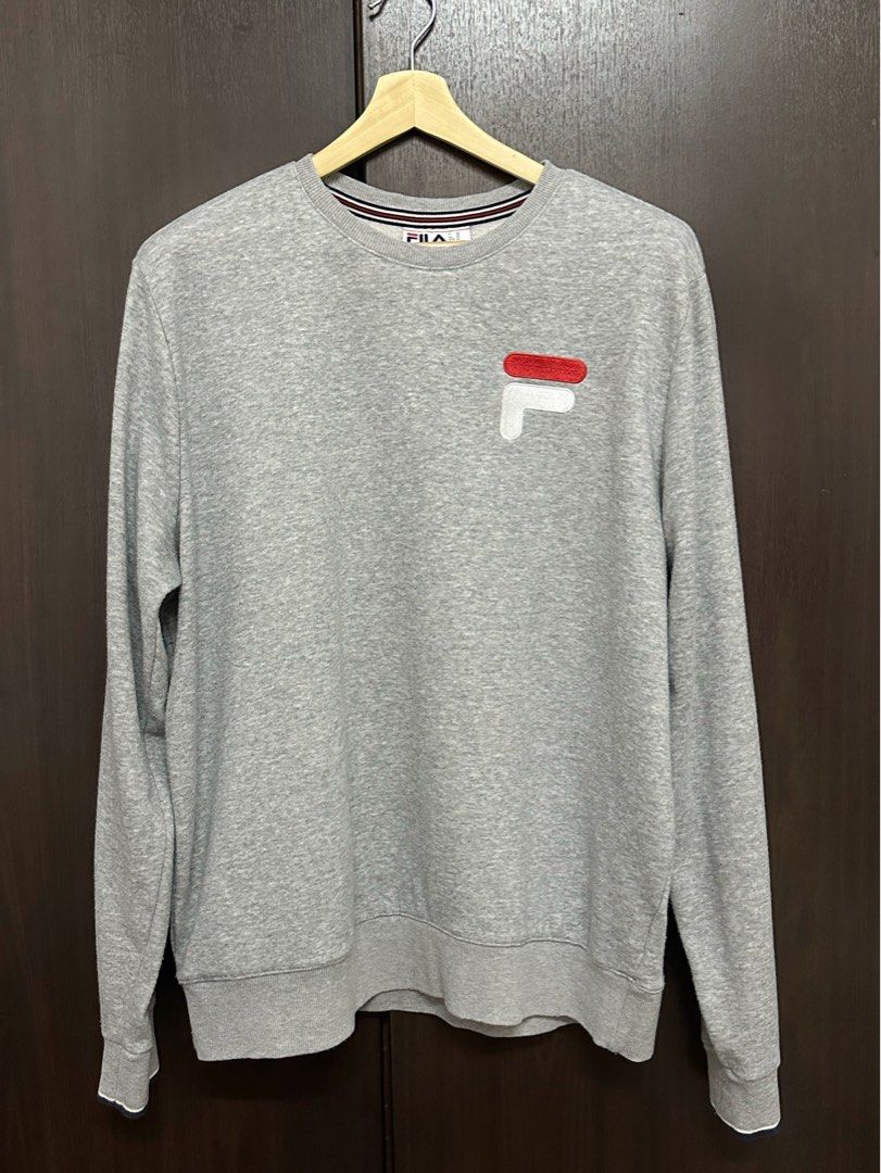 Fila men's french terry crewneck sweatshirt discount