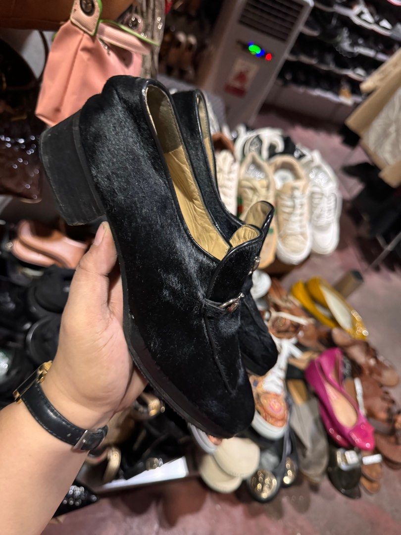 Gucci pony hair loafers