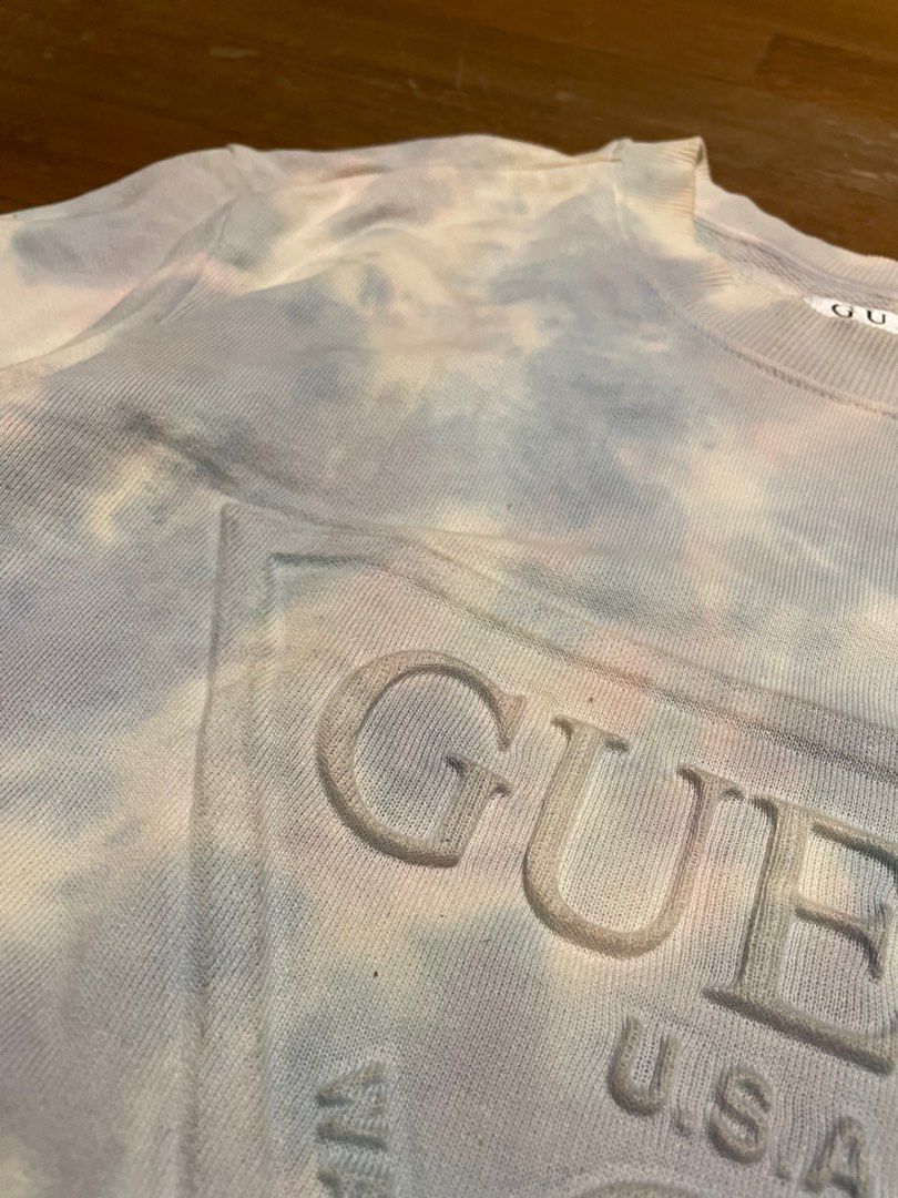Guess Tie-Dye Oversized Sweater (Category: Tshirts & Polo Shirts ) located in Paranaque City. Submitted by wompwomp (Listing ID 1324716429, Image 2). Description: Small Oversized Sweater Dimensions: 28 x 20 Condition: 8/10 RFS: Need funds for ps5.