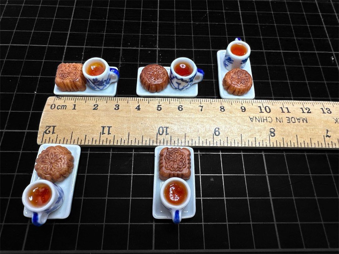 Handmade Miniature Traditional Mooncake with Chinese Tea, Mooncake Festival, Clay, Resin, 1 tray (Category: Handmade Craft) located in Singapore. Submitted by mini.collectibles.1 (Listing ID 1324630017, Image 3). Description: Handmade Miniature Traditional Mooncake with Chinese Tea, Mooncake Festival, Clay, Resin, 1 tray Made from clay, resin There may be some finger pressing stains or prints due to handmade. Miniature Showcase Display Store at t