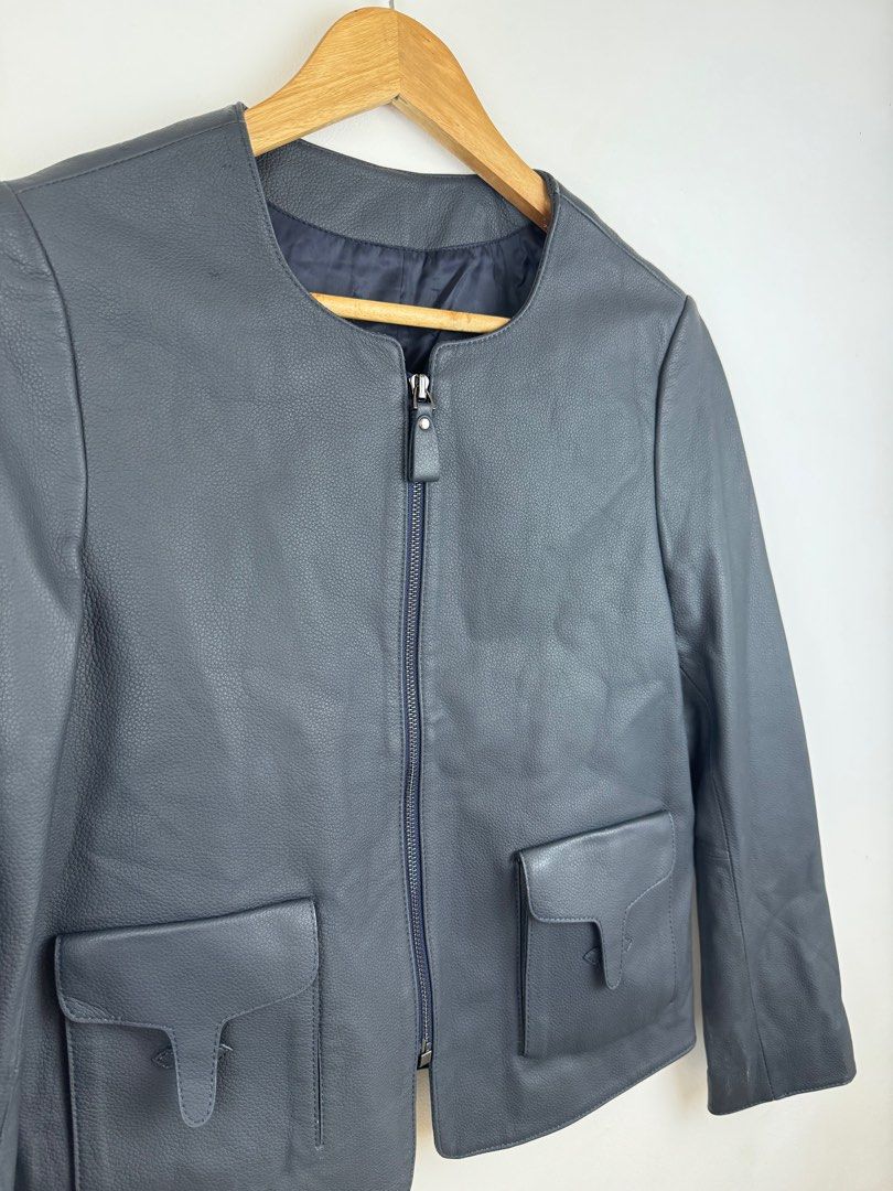 hermes (Category: Coats, Jackets and Outerwear) located in Manila. Submitted by gooddayzzph (Listing ID 1324630046, Image 2). Description: hermes leather jacket issue cut maintag size large womens.
