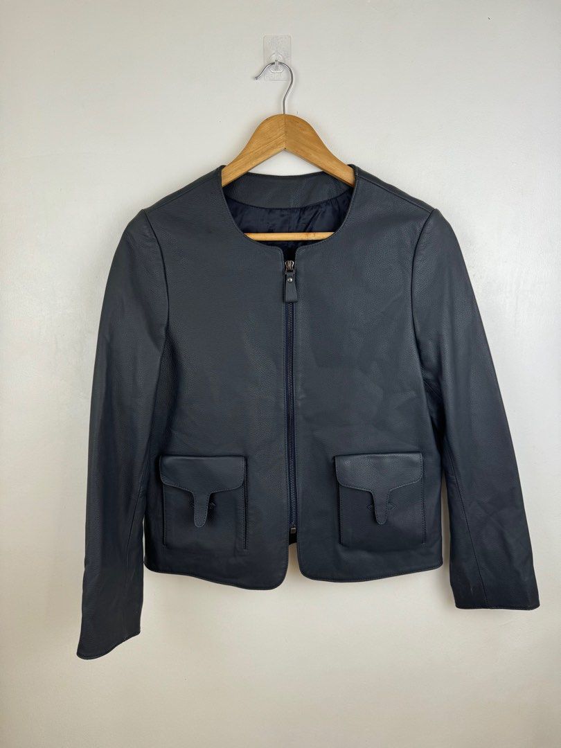 hermes (Category: Coats, Jackets and Outerwear) located in Manila. Submitted by gooddayzzph (Listing ID 1324630046, Image 1). Description: hermes leather jacket issue cut maintag size large womens.