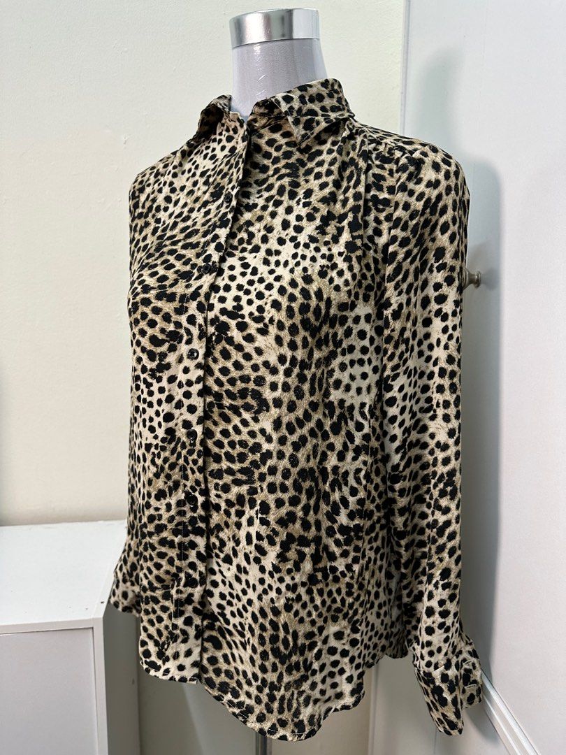 H and m leopard print shirt clearance