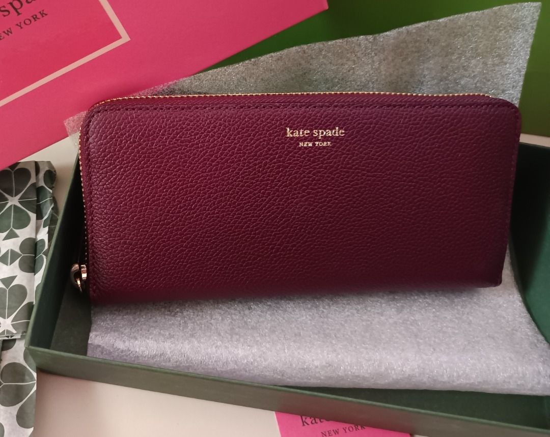 Kate Spade Margaux Slim Continental Wallet in Red Cherry