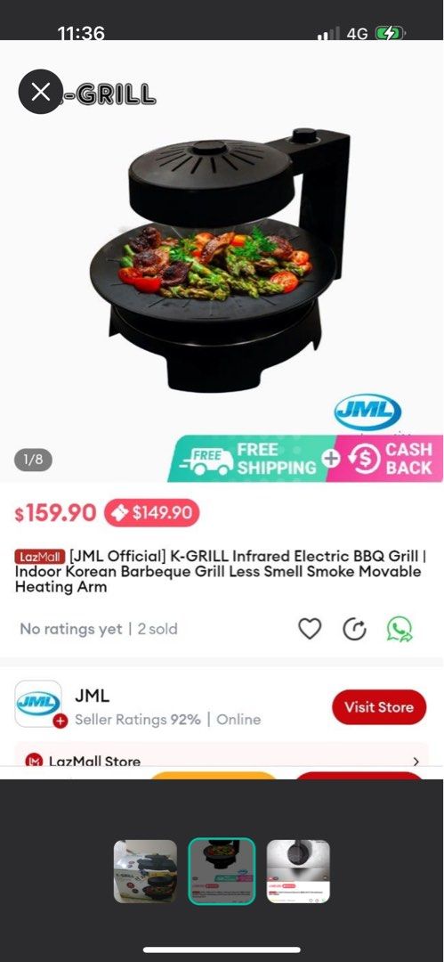 K-Grill Korean indoor BBq, TV Home Appliances, Kitchen