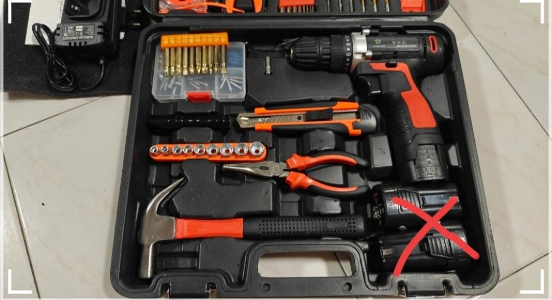 Letton power drill set with 1 batteries Furniture Home Living Home Improvement Organisation Home Improvement Tools Accessories on Carousell