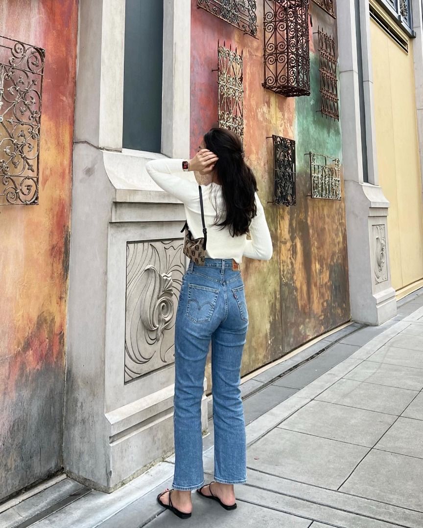 Levi's crop flare jeans new arrivals