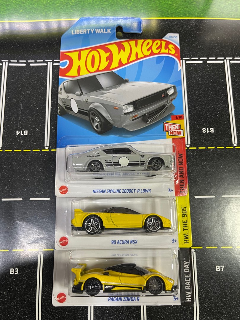 Lot Hotwheels Nissan Skyline 2000GT-R Lbwk/Acura Nsx/Pagani Zonda R ...