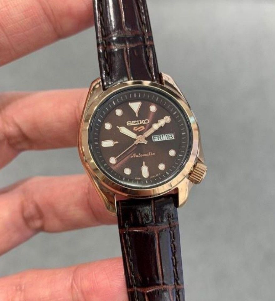 Lowest Price Seiko 5 Sports SRE006 Women s Ladies Automatic Brown Dial Leather Strap Watch sre006 sre006k sre006k1 Birthday gift birthday seiko BRAND NEW IN BOX WITH 1 YEAR WARRANTY Women s Fashion Wa...