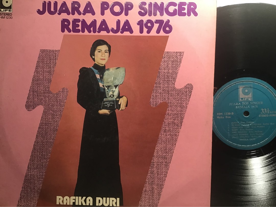 LP Rafika Duri - Juara Pop Singer Remaja 1976 OOP MALAY VINYL RECORD ...