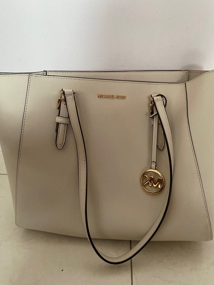 Michael kors tote bag beige discount