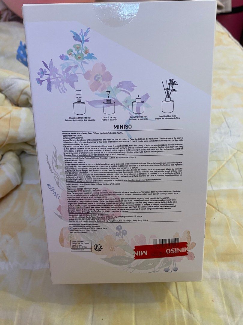 Miniso Starry Diffuser Amber Tuberose, Kesehatan Kecantikan