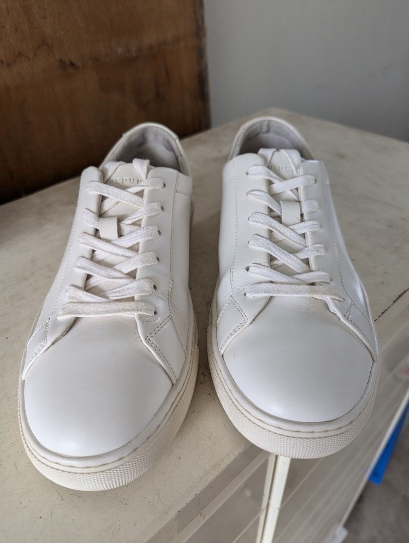 New republic white leather sneakers outlet