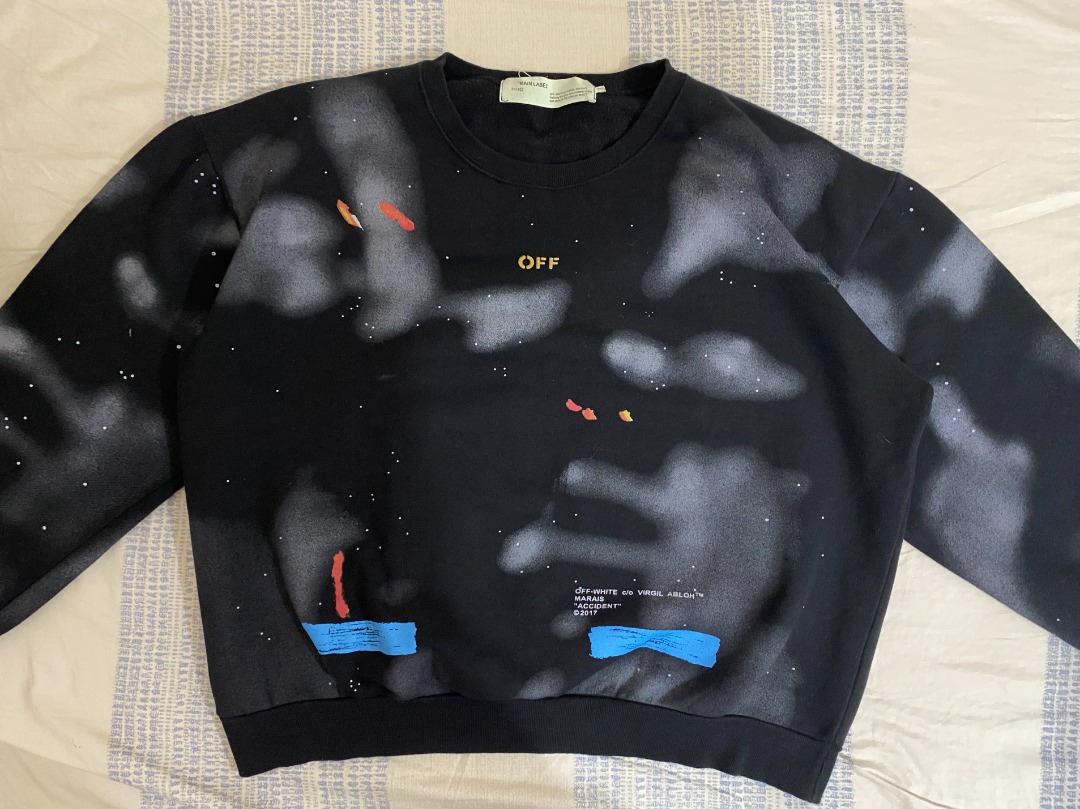 Off white accident hoodie sales