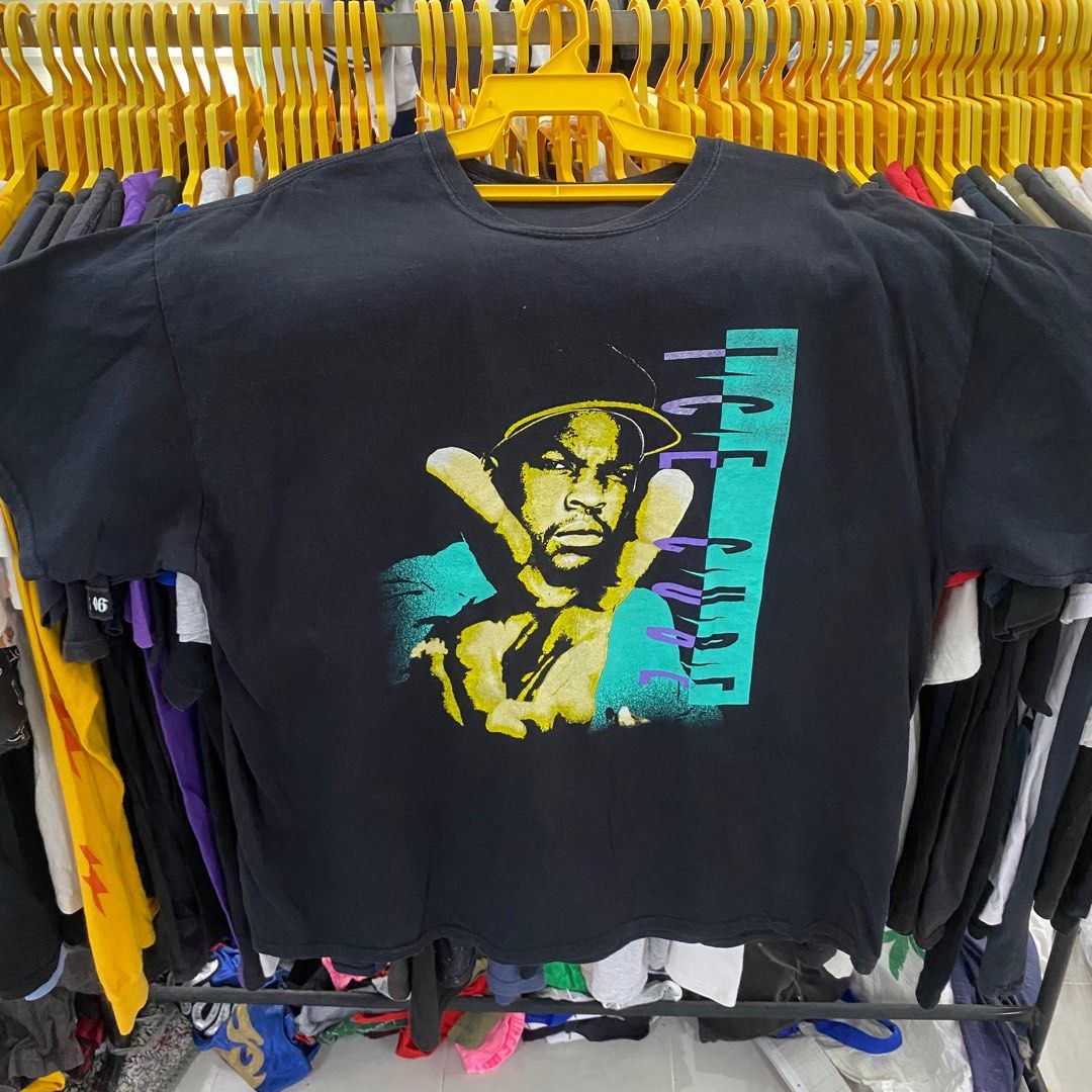 ICE CUBE Rap T-shirt, Men's XL size unclear white type Vintage Second Hand main image 1