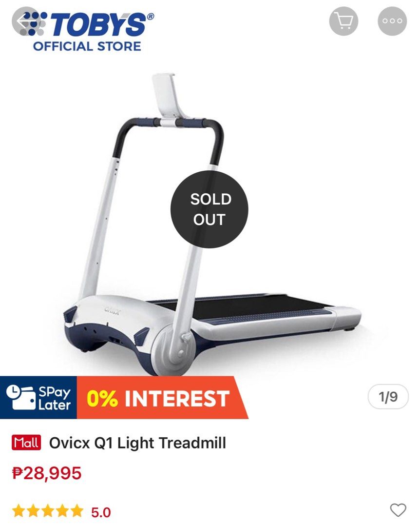 Ovicx Lightweight Treadmill Tobys