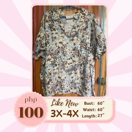 Preloved Plus Size 3-4XL tops womens clothes (Category: Blouses) located in Taytay. Submitted by nuristef (Listing ID 1324738406, Image 1). Description: NO SH0P33 CHECKOUT 📍Loc: Taytay Rizal 💵Payment options: GCASH, BDO, Unionbank 🚚 Shipping Options: Any same day delivery courier (preferred), LBC COP, J&T.