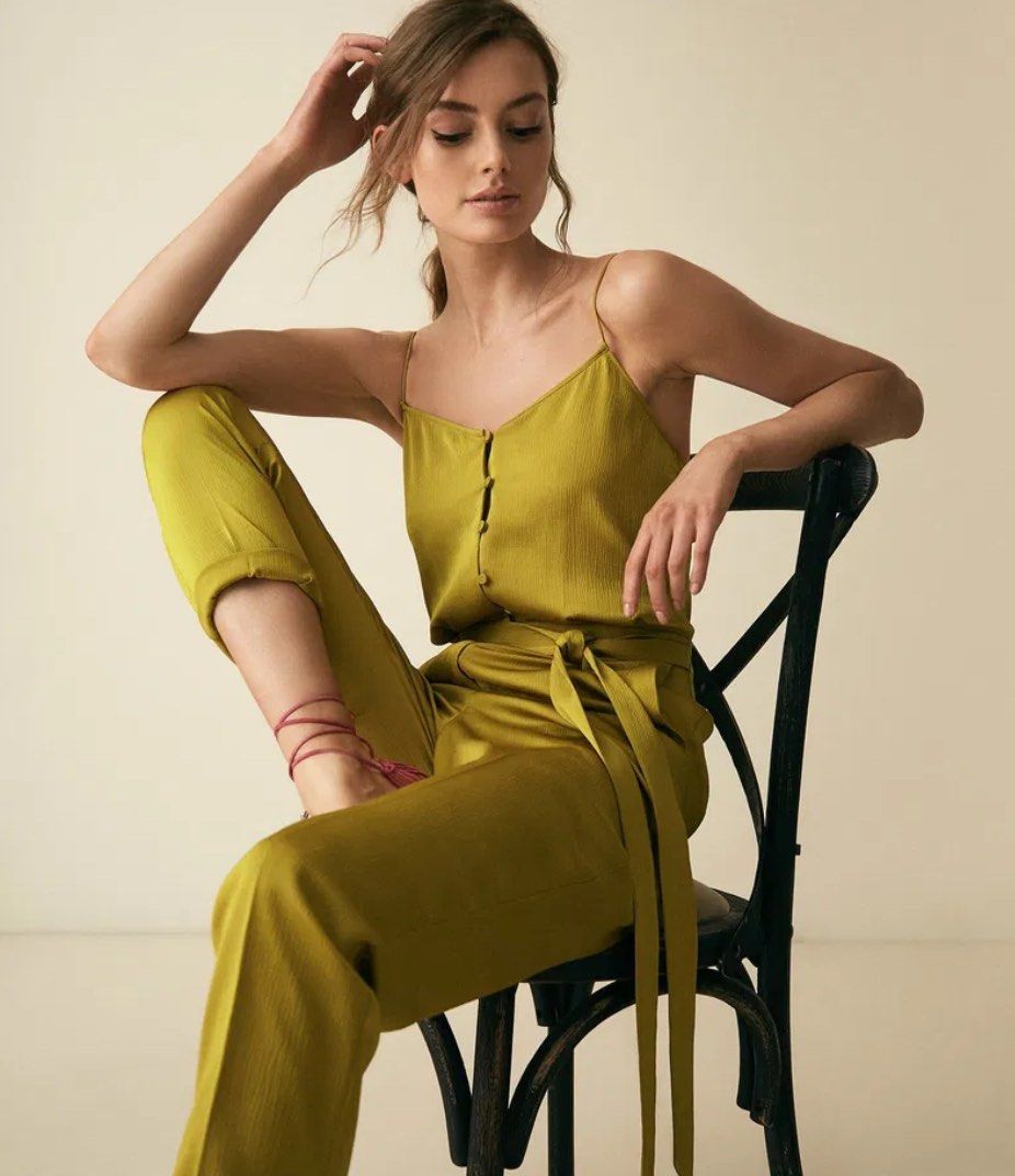 Reiss yellow jumpsuit discount