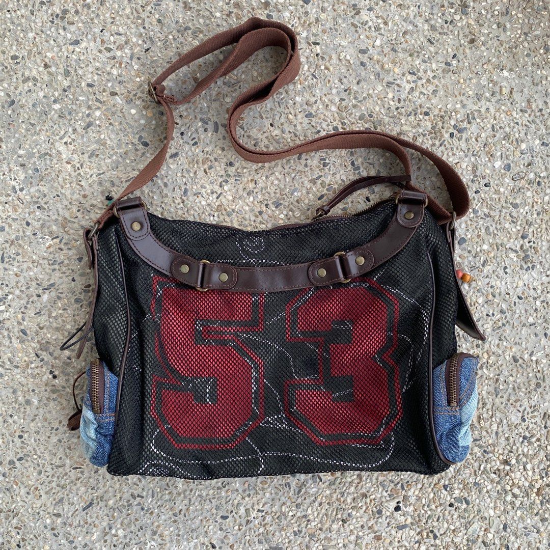Vintage y2k salad denim patchwork messenger bag (Category: Luxury Bags & Wallets) located in Subic. Submitted by shes2pid_ (Listing ID 1324725285, Image 2). Description: SOLD helping tags: y2k vintage rare find coquette cottagecore gothic gorpcore office siren streetwear juicy couture vivienne westwood .