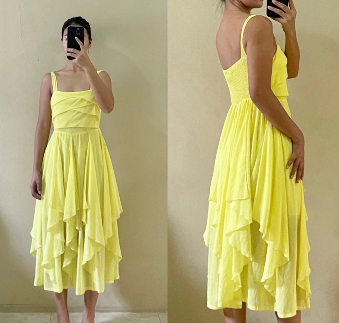 Flowy ruffle dress cheap