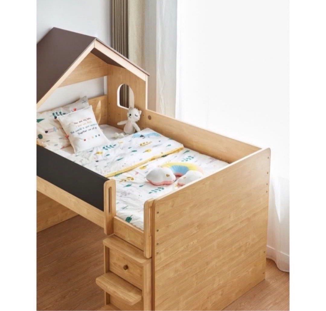 Solid Wood Kids Bunk Bed65074649355267118