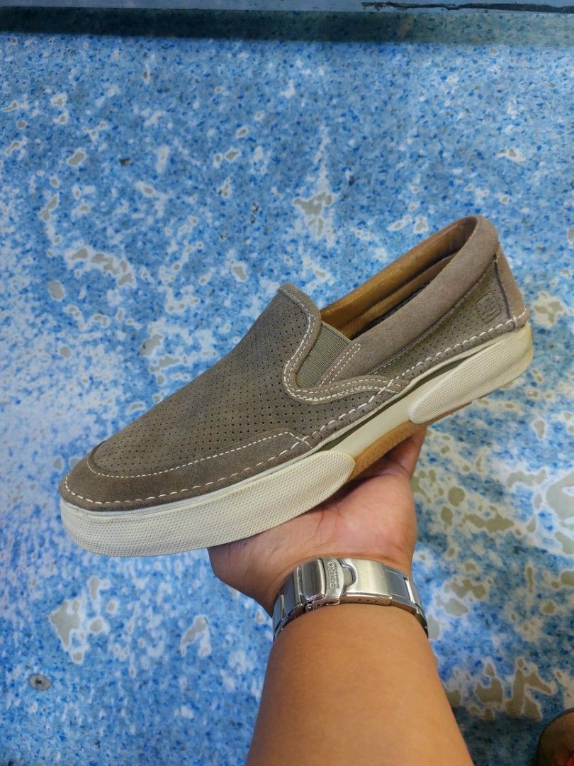 Sperry Suede Leather Slip On Loafe Men s r Boat Shoe 9 US