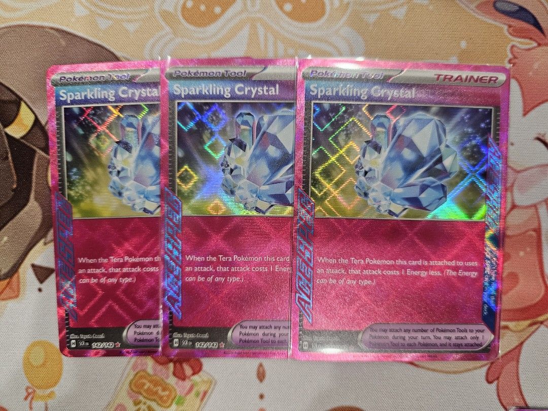 sparkling crystal pokemon card value (142/142) [Scarlet & Violet: Stellar Crown] Metal Topaz Bolt (300) Discard 3 Energy from this Pokemon. Torrential Pump and Tera Crystal