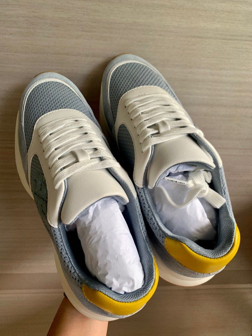 TORY BURCH TORY BURCH KICK TRAINER CHEVRON MESH SNEAKERS size 8M with box Carousell