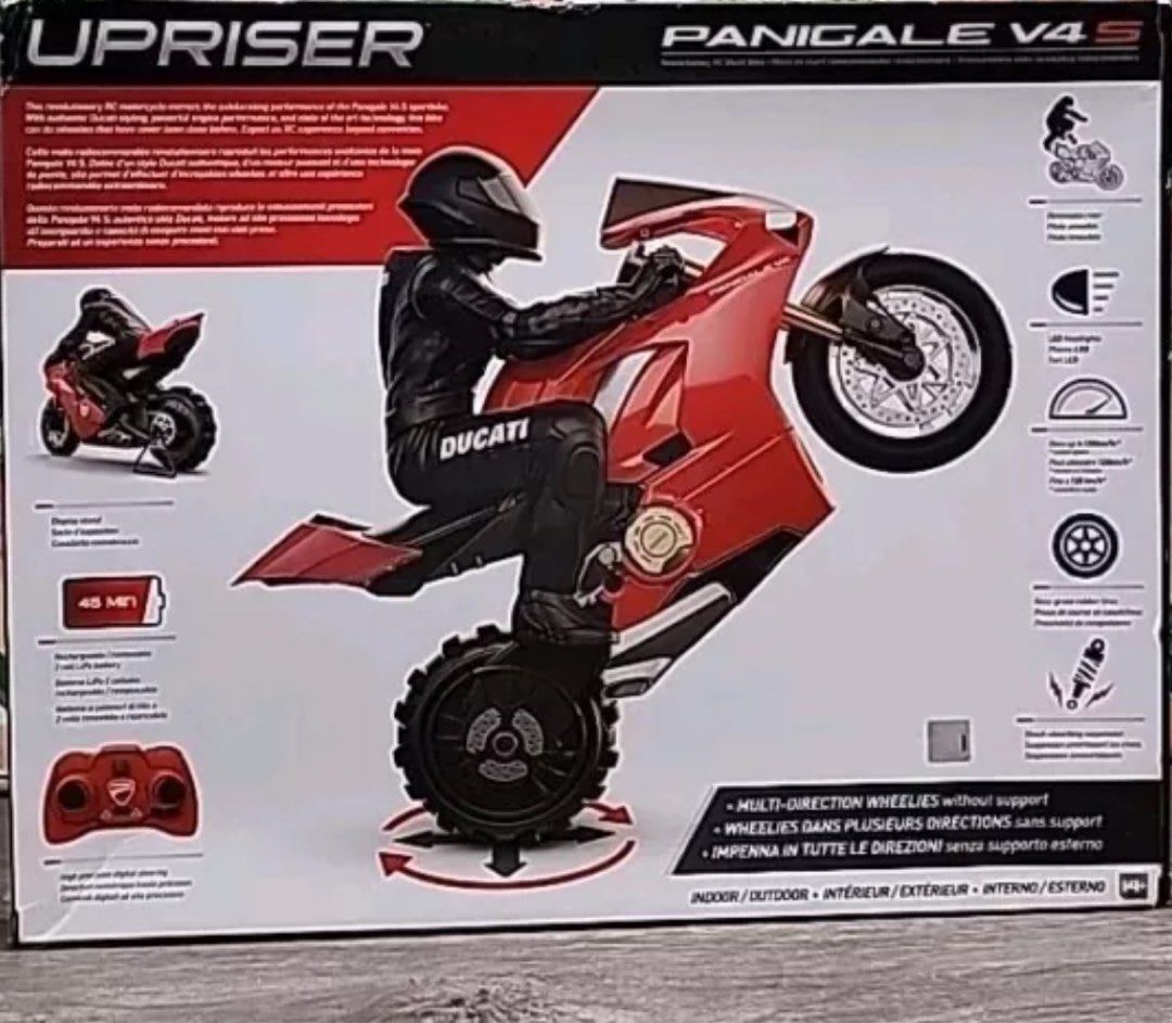 Upriser Ducati Authentic Panigale V4 S Remote Control Motorcycle Hobbies Toys Toys Games on Carousell
