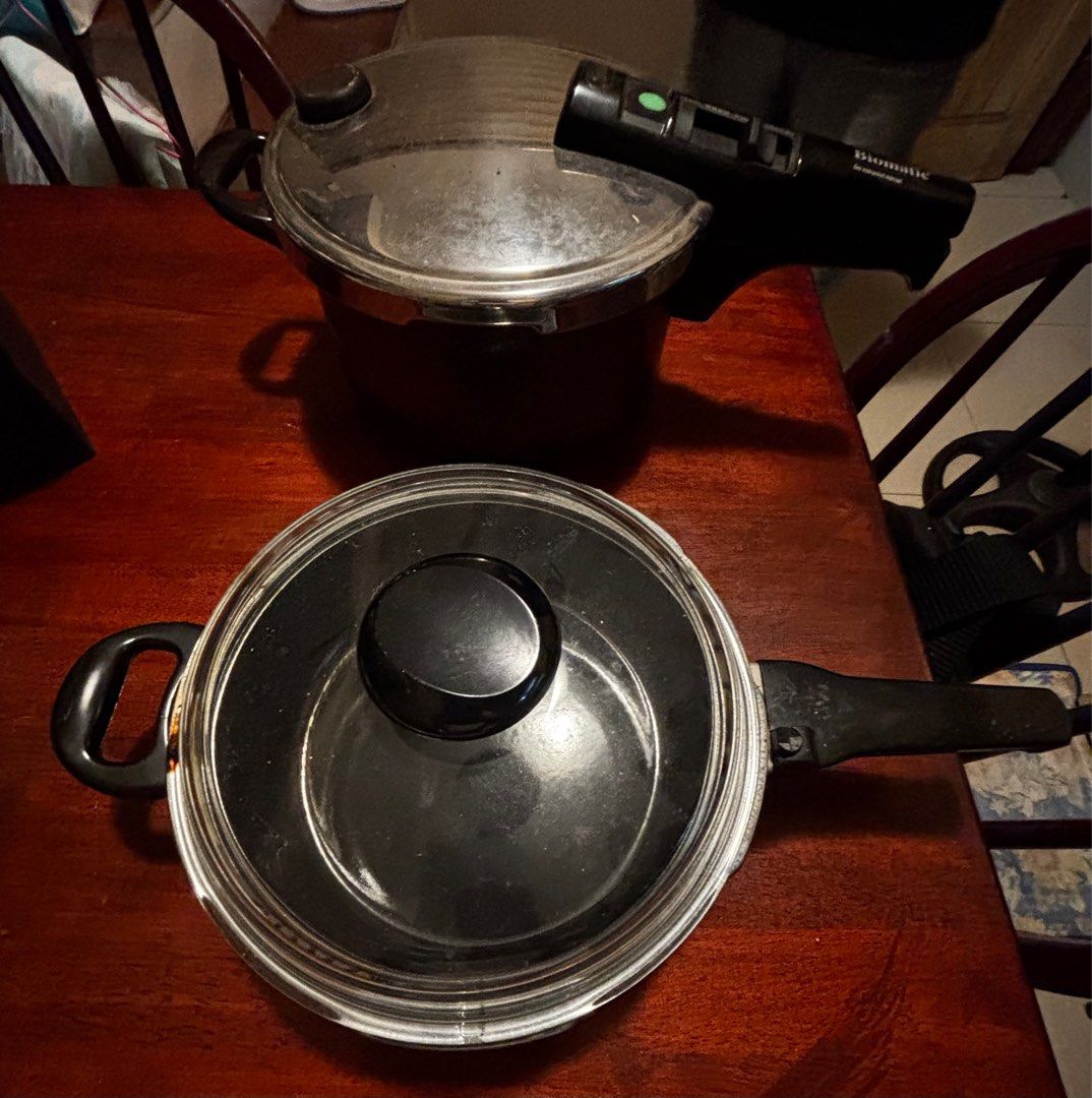 Biomatic Pressure cooker (Category: Cookware & Accessories) located in Quezon City. Submitted by hotstuffmanila (Listing ID 1344769576, Image 1). Description: Selling set of 2 .