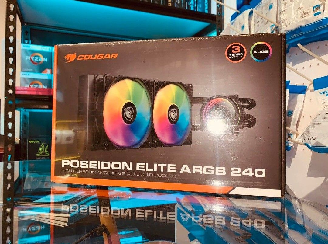 Cougar Poseidon Elite 240 ARGB AIO CPU Liquid Cooler Black (Category: Computer Parts) located in Manila. Submitted by _yourtrustedsource (Listing ID 1344929659, Image 2). Description: BRANDNEW, ORIGINAL & SEALED! BRANCH STORE LOCATION🗺️: 📍 Evangelista St. Makati City 📍 Kawit Cavite MODE OF PAYMENT 💸: ✅ CASH ✅ GCASH ✅ BANK TRANSFER ✅ HOMECREDIT DELIVERY OPTIONS 🚚: ✅ LALAMOVE/PICK UP/ ✅ LBC COP/LBC BRANCH PICK UP JUST PM AND DIRECT MESSAGE ME 