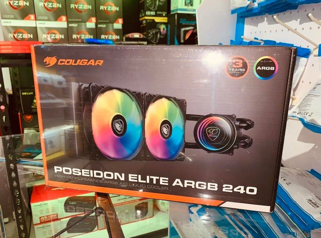 Cougar Poseidon Elite 240 ARGB AIO CPU Liquid Cooler Black (Category: Computer Parts) located in Manila. Submitted by _yourtrustedsource (Listing ID 1344929659, Image 1). Description: BRANDNEW, ORIGINAL & SEALED! BRANCH STORE LOCATION🗺️: 📍 Evangelista St. Makati City 📍 Kawit Cavite MODE OF PAYMENT 💸: ✅ CASH ✅ GCASH ✅ BANK TRANSFER ✅ HOMECREDIT DELIVERY OPTIONS 🚚: ✅ LALAMOVE/PICK UP/ ✅ LBC COP/LBC BRANCH PICK UP JUST PM AND DIRECT MESSAGE ME 