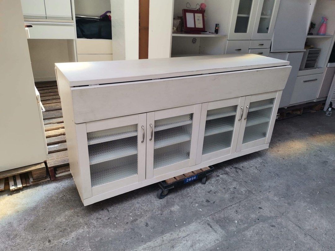 Functional Expandable Table (Category: Tables & Sets) located in Makati City. Submitted by luckyriver.56c980 (Listing ID 1344795691, Image 3). Description: Expandable Table ‼️Php 9,500‼️ -Space Saver! 😘😍 ✔CLOSE L-63 H-29.5 W-19.5” 📏 ✔OPEN L-63 H-29.5 W-34.5” 📏 ✔Back to Back Doors & Drawers 🗄 ✔Compress and Plyboard! 💢 ✔Scratches As-is! 👌 #japansurplus #expandabletable #functional.