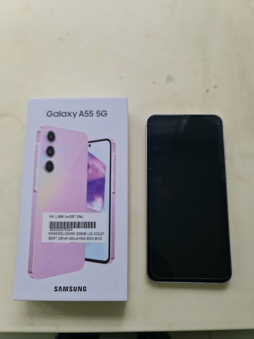 Galaxy A55 5G Awesome Lilac 256GB, Mobile Phones & Gadgets, Mobile