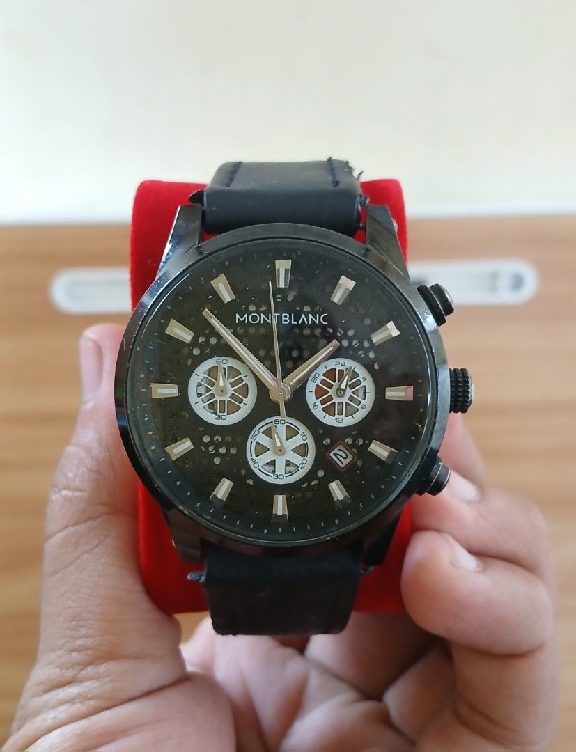 Jam Tangan MontBlanc Chrono, Barang Mewah, Jam Tangan di Carousell