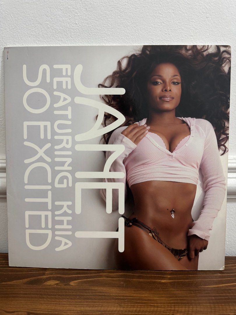 JANET JACKSON FEAT. KHIA ‘SO EXCITED’ (Category: Vinyls) located in Cainta. Submitted by e.collections (Listing ID 1344758545, Image 1). Description: Janet Jackson Feat. Khia ‘So Excited’ 12-inch vinyl single Disc condition: very good plus Sleeve condition: excellent.