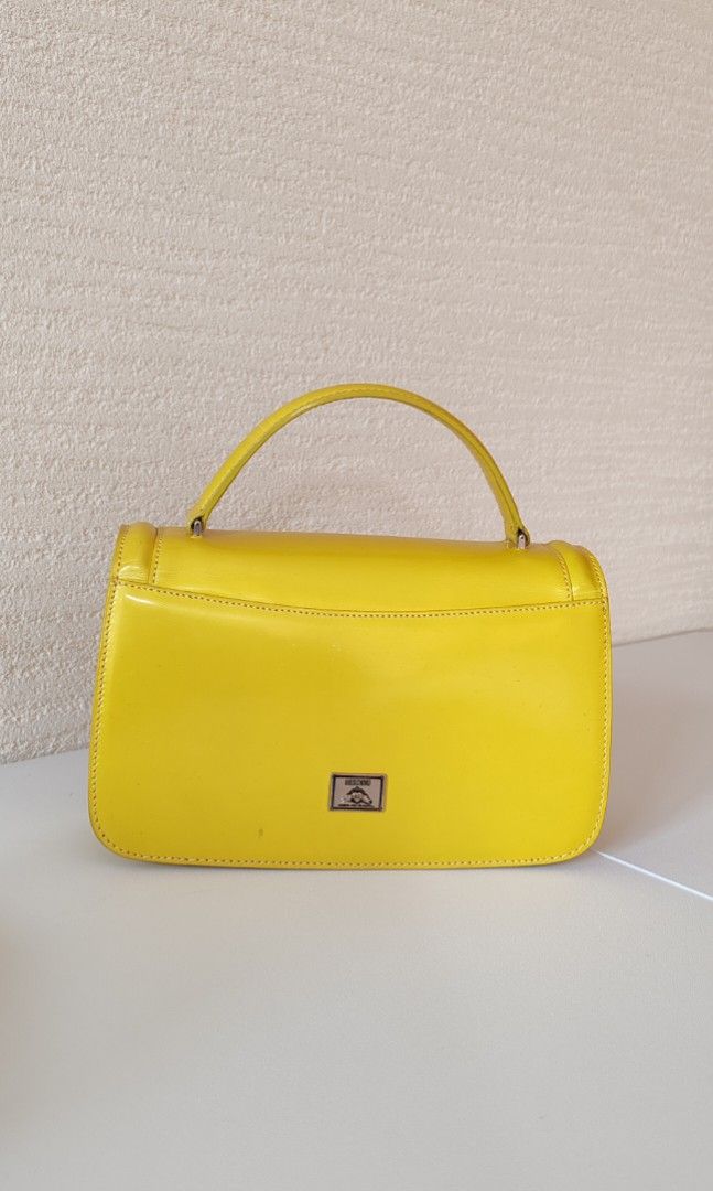 Moschino patent leather bag top