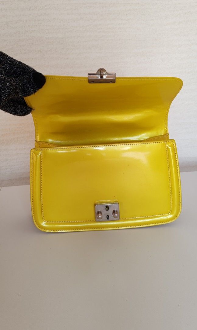 Moschino Yellow Patent Leather Bag Carousell